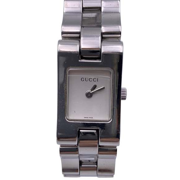 GUCCI Stainless Steel Mod 2305L Wrist Watch White Dial - Picture 2 of 5